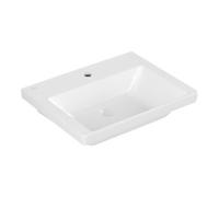 Villeroy & Boch V&B Meuble vasque Subway 3.0 60x47cm, angle, avec 1 robinet/avec trop-plein, blanc Quantité:1