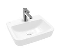 Villeroy & Boch V&B O.NOVO HWB encastré/surélevé 45x37cm, angle, sans HL, avec trop-plein, blanc C-plus Quantité:1