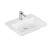 Villeroy & Boch V&B Subway 3.0 Meuble-lavabo 60x47cm, angle, avec 1 robinetterie gauche/droite, blanc brillant C+ Quantité:1