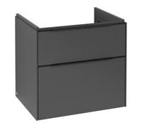 Villeroy & Boch Armoire sous lavabo Subway 3.0 C576L1VR – LED, 2 tiroirs, 622x576x478mm, Graphite