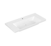 Villeroy & Boch V&B Subway 3.0 meuble vasque 100x47 cm, angle, avec 1 robinet/lavabo, blanc Quantité:1