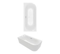 Villeroy & Boch V&B V&B Baignoire ovale Loop & Friends 170x75x60 cm, pré-montée, acrylique, gauche, blanc brillant C+ Quantité:1