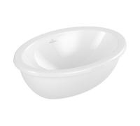 Villeroy & Boch Lavabo encastré Loop & Friends 4A610101 ovale 50,5 x 36 cm sans trop-plein blanc