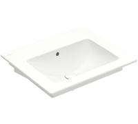 Villeroy & Boch Venticello - Lavabo 65x50 cm, avec trop-plein, sans trou de robinetterie, blanc alpin 41246701