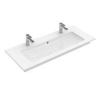 Villeroy & Boch Venticello - Meuble lavabo 120x50 cm, avec trop-plein, 2 trous de robinetterie, blanc alpin 4104CK01