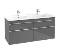 Villeroy & Boch Venticello Villeroy & Boch A93001FP XXL, 125,3x59x50,2cm, poignée chromée, Glossy Grey
