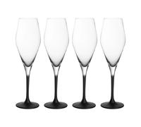Villeroy & Boch Verre à champagne Manufacture Rock 26 cl. lot de 4 Transparent-noir