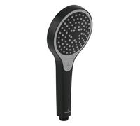 Douchette Villeroy & Boch Verve TVS109001000K5 Ø 110 mm, 3 jets, avec protection anti-retour, fixation murale, noir mat