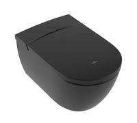 Villeroy & Boch ViClean - WC lavant, Rimless, CeramicPlus, SoftClosing, Pure Black V0E200R7