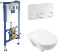 Villeroy & Boch ViConnect kit cuvette avec abattant, châssis et bouton 5660D301