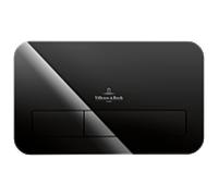 Villeroy & Boch ViConnect M200 922400RB plaque encastrée, noir brillant, verre de sécurité