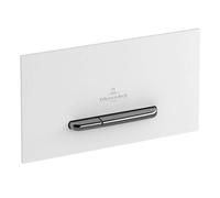 Villeroy & Boch ViConnect - Plaque de déclenchement M300, inox brossé / verre - Glossy White 922160RE