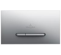 Villeroy & Boch ViConnect plaque de déclenchement pour WC, chasse d'eau à 2 quantités, 253x127x80mm, 92218069, Couleur: Chrome noble mat