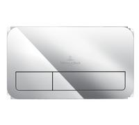 Villeroy & Boch ViConnect plaque de déclenchement pour WC, chasse d'eau à 2 quantités, 253x145x10mm, 92249061, Couleur: Chromé