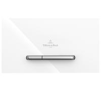 Villeroy & Boch ViConnect plaque de déclenchement pour WC, chasse d'eau à 2 quantités, 253x145x20mm, 922160RE, Couleur: Verre blanc brillant