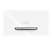 Villeroy & Boch ViConnect WC - Plaque de commande 922169N5 plastique, 253 x 145 x 20 mm, double chasse, blanc mat, boutons chromé mat