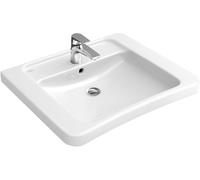 Villeroy & Boch Vita lavabo 65x55 cm rectangulaire classique pour les handicapés blanc brillant 517867T2
