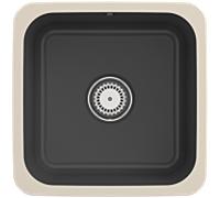 Villeroy et Boch 670301i4 avec set de vidage, fonctionnement manuel, Graphit montage, Graphit