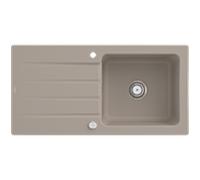 Villeroy und Boch Architectura évier 336002AM avec garniture de vidage et actionnement excentrique, Amande