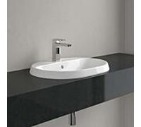 Villeroy und Boch Architectura vasque à encastrer 5A666001 60x45cm, ovale, avec trou pour robinetterie, avec trop-plein, blanc