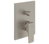 Villeroy und Boch Architectura Square Kit de finition TVS12500300064 Mitigeur monocommande de bain à encastrer, montage mural, nickel brossé noir