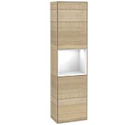 Villeroy und Boch armoire Finion F460GFPC 41.8x151.6x27cm, gauche, étagère Glossy White Lacquer , Oak Veneer