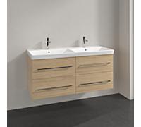 Villeroy & Boch Meuble sous-lavabo Avento A89300VJ 118×51,4×45,2 cm 4 tiroirs Chêne nordique