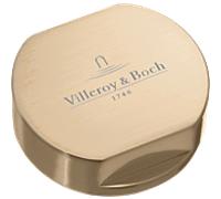 Villeroy und Boch capuchon 94052603 or, acier inoxydable massif, rond, pour poignée tournante simple