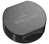 Villeroy und Boch match0 94052605 anthracite, acier inoxydable massif, rond, pour poignée tournante simple