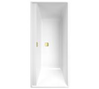 Villeroy und Boch Collaro baignoire rectangulaire UBA170COR2JV-01 170x75cm, version à encastrer or, blanc baignoire blanc alpine