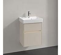 Villeroy und Boch Collaro meuble sous-vasque C006B0VN 46x54,6x37,4cm, évier au milieu, éclairage LED, gris cachemire