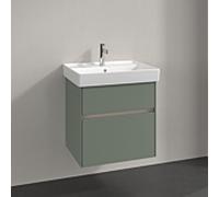 Villeroy et Boch Collaro meuble sous-vasque C00800AF 55,4x54,6x44,4cm, évier central, vert tendre