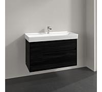 Villeroy et Boch Collaro meuble sous-vasque C01100AB 95,4x54,6x44,4cm, évier central, chêne noir
