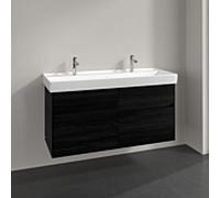 Villeroy und Boch Collaro meuble sous-vasque C01200AB 115,4x54,6x44,4cm, évier central, chêne noir