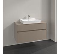 Villeroy und Boch Collaro meuble sous-vasque C01900VM 100x54,8x50cm, meuble sous-vasque au milieu, taupe