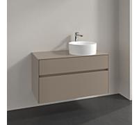 Villeroy & Boch V&B Meuble sous lavabo Collaro 100x54,8x50 cm, lavabo à droite, LED 7,3 W, Tau Quantité:1