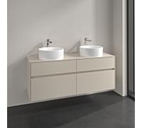Villeroy & Boch V&B Collaro Meuble sous lavabo 140x54,8x50cm, 2 tiroirs, LED 10 W, env. Gr Quantité:1
