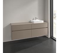 Villeroy & Boch V&B Meuble sous lavabo Collaro 160x54,8x50 cm, lavabo à droite, taupe Quantité:1