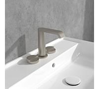 Villeroy und Boch Dawn trois trous mitigeur lavabo TVZ10600100064 sans garniture de vidange , nickel brossé noir