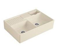 Villeroy & Boch V&B Évier double avec égouttoir, Exc., ivoire C-plus Quantité:1