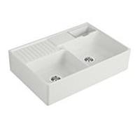 Villeroy & Boch V&B Évier double bac avec égouttoir, Exc., Steam C-plus Quantité:1