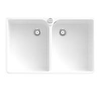 Villeroy und Boch évier double cuve 638002R1 garniture de vidange avec actionnement excentrique, blanc