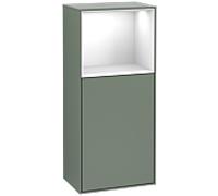 Villeroy et Boch Finion armoire latérale F510GFGM 41.8x93.6x27cm, à droite, au-dessus de tablette Glossy White , Olive Matt Lacquer