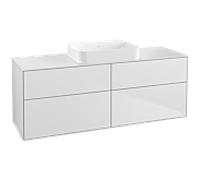 Villeroy & Boch Meuble sous-lavabo Finion G73100MT, 4 tiroirs, éclairage, 160 cm, blanc mat