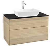 Villeroy und Boch Finion Villeroy und Boch G76200PC 100x60,3cm, Emotion, plaque de finition noir mat, Oak Veneer