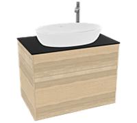 Villeroy und Boch Finion G87200PC 80x60.3cm, Emotion, plaque de recouvrement noir mat, Oak Veneer