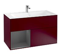 Villeroy und Boch Finion Villeroy und Boch F030GKHB 99,6x59,1x49,8cm, étagère gauche anthracite mat, Peony Matt