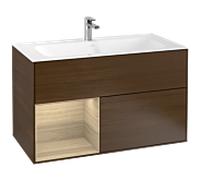 Villeroy und Boch Finion Villeroy und Boch F030PCGN 99,6x59,1x49,8cm, étagère à gauche Oak Veneer , placage Oak Veneer