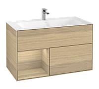 Villeroy und Boch Finion Villeroy und Boch F030PCPC 99,6x59,1x49,8cm, étagère à gauche Oak Veneer , Oak Veneer