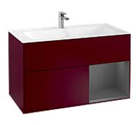 Villeroy und Boch Finion Villeroy und Boch F040GKHB 99,6x59,1x49,8cm, étagère droite anthracite mat, Peony Matt